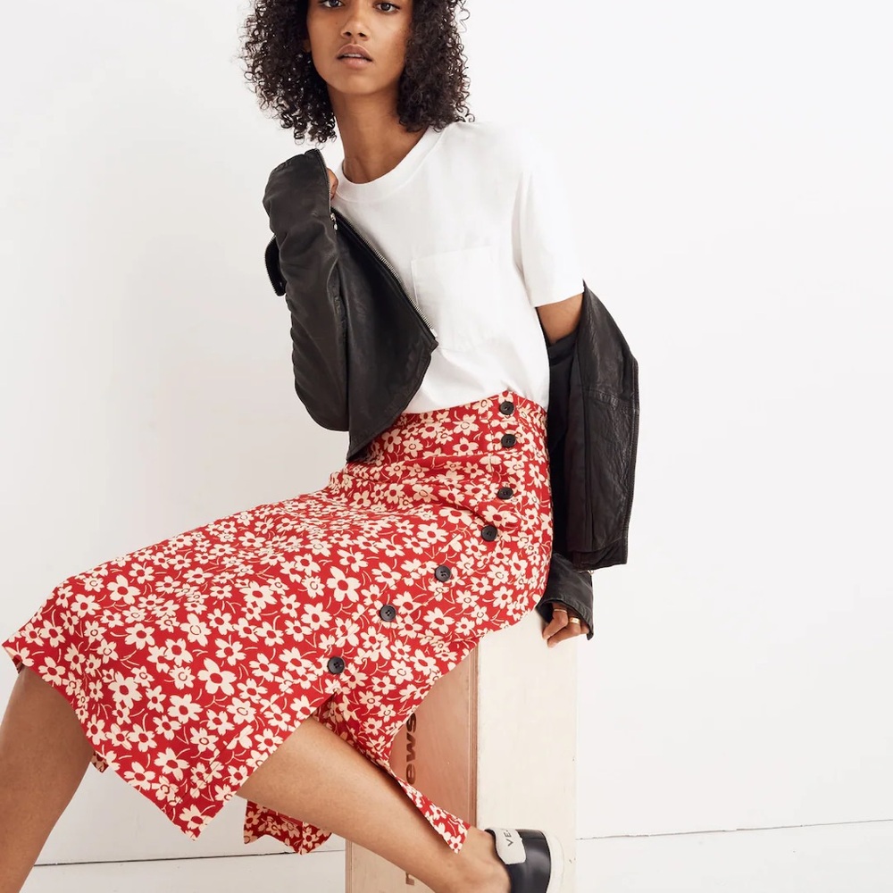 Madewell midi skirt